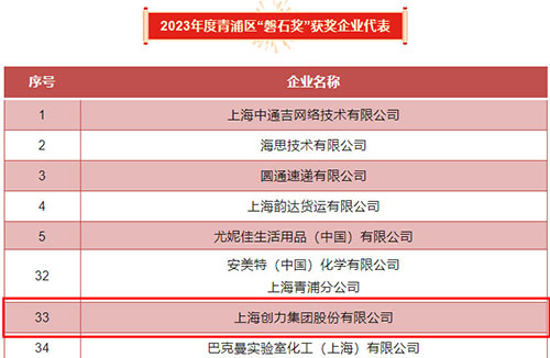 喜報！上海創(chuàng)力集團榮獲2023年度青浦區(qū)百強優(yōu)秀企業(yè)等三項大獎(圖5)