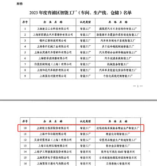 開(kāi)啟智能智造新篇章！上海創(chuàng)力集團(tuán)獲評(píng)“2023年度青浦區(qū)智能工廠”稱號(hào)(圖2)